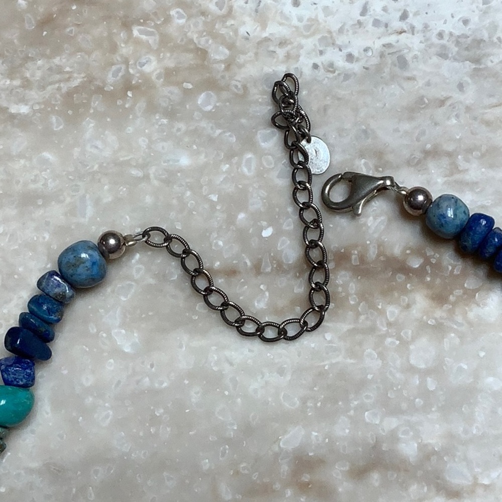 😍925 Silver & Turquoise/Lapis Necklace😍NWOT - Picture 8 of 8